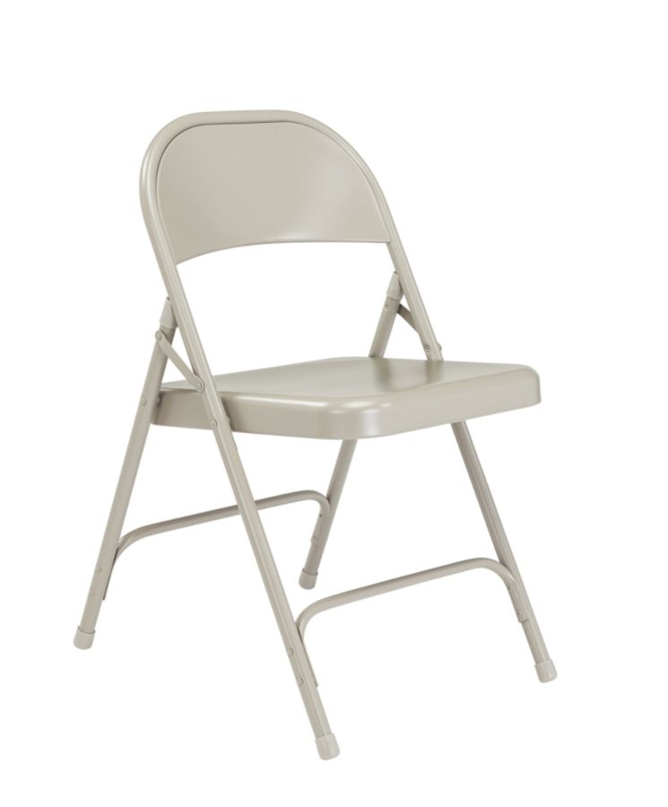 NPS&reg; 50 Series All-Steel Folding Chair, Grey (Pack of 4)