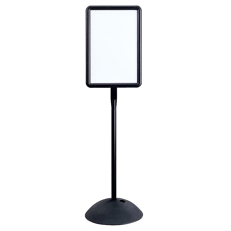 Safco Double Sided Sign, Magnetic/Dry Erase Steel, 14 1/4 x 22 1/4, White, Black Frame