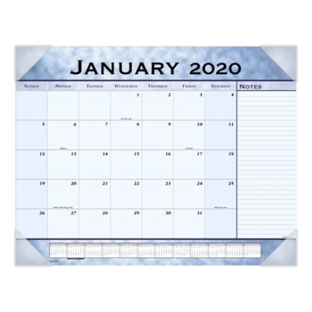 At A Glance Slate Blue Desk Pad 89701 20 Office Depot