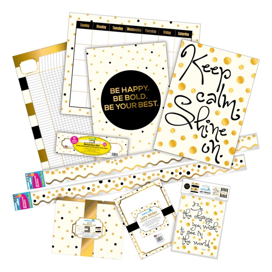 Shine On Gold Decor Set 132pc - Barker Creek