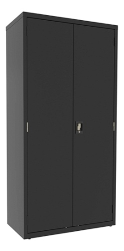 Lorell Locking Janitorial Cabinet Black Office Depot