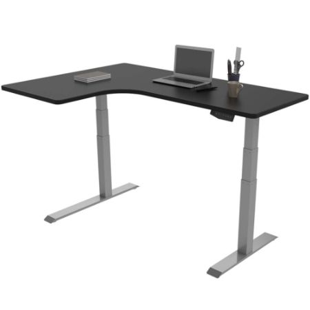 Loctek Height Adjustable Corner Desk Left Handed ...