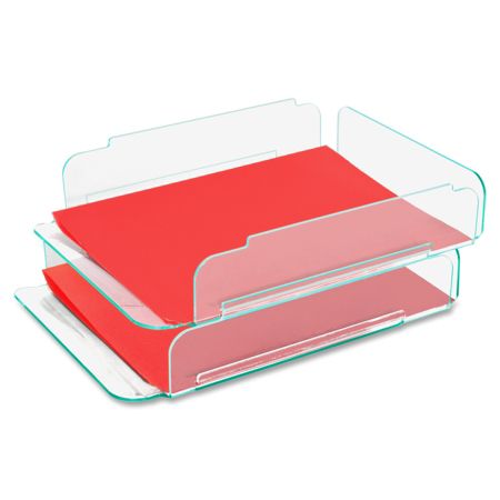 Lorell Acrylic Stacking Letter Trays For 12 X 11 Use Cleargreen