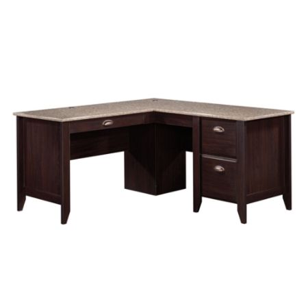 Sauder Samber L Shaped Desk Jamocha Office Depot