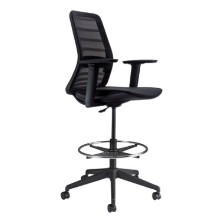 Koplus Tonique Mesh Drafting Chair Midnight Black Office Depot