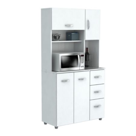 Inval Storage Cabinet With Microwave Stand 6 Shelves 66 H X 35 W X