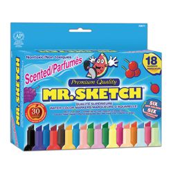 Mr Sketch Scented Washable Markers Narrow Medium Broad Marker Point Chisel Marker Point Style Assorted 192 Set Item 755042