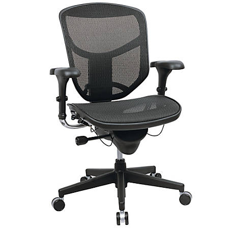 WorkPro® Quantum 9000 Ergonomic Mesh/Nylon Managerial Mid-Back Chair, Black