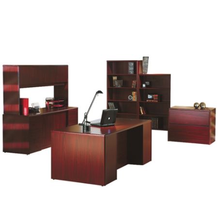 Hon 10700 Series Double Pedestal Desk Mahogany Office Depot