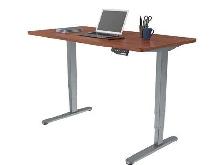 Loctek Electric Height Adjustable Stand Up Desk Graymahogany