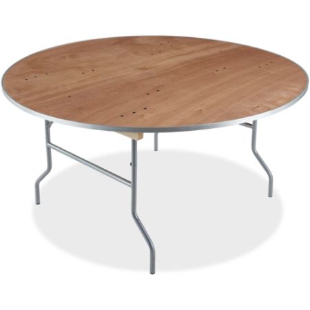 Iceberg Natural Plywood Round Folding Table Round Top ...