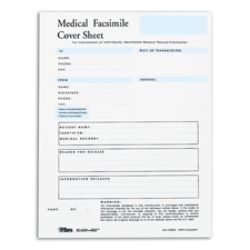 TOPS HIPPA Flash Fax Cover Sheets 8 12 X 11 Pad Of 100 Sheets Pack Of 6 ...