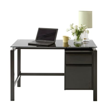 Realspace Lake Point 46 W Writing Desk Black Office Depot