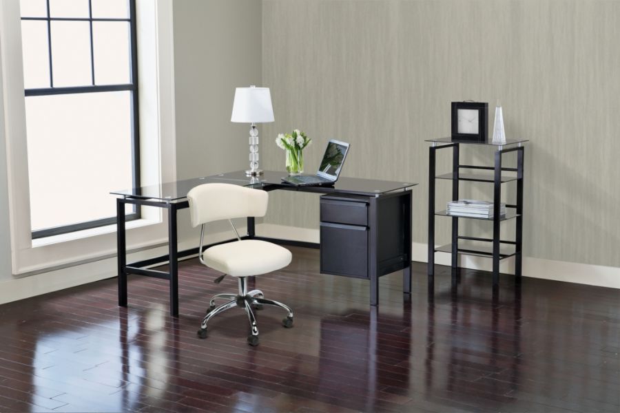 Realspace Lake Point 56inw L Shaped Desk Black L Shaped Top 2