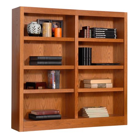 bookcase concepts wide double wood shelves oak dry print officedepot