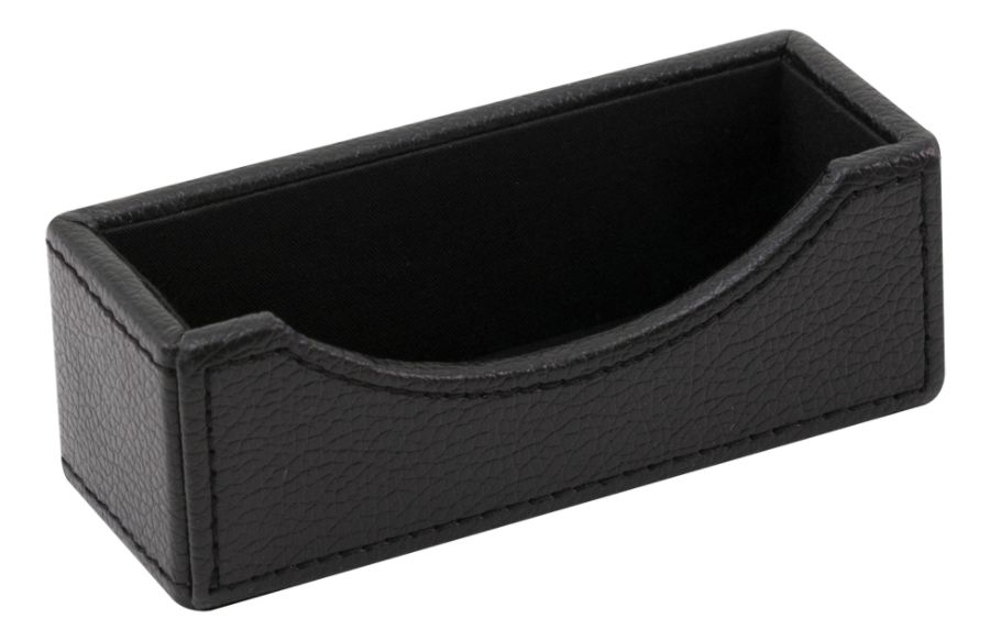 Realspace Faux Leather Business Card Holder Black - Office Depot