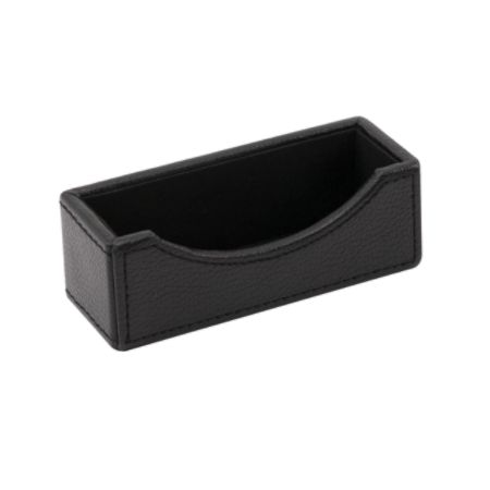 See Jane Work Faux Leather Business Card Holder Black - Office Depot