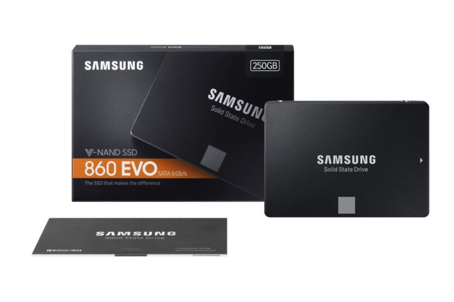 Samsung 860 EVO 250GB 2.5" Internal Solid State Drive, 512MB Cache, SATA III, MZ-76E250B/AM