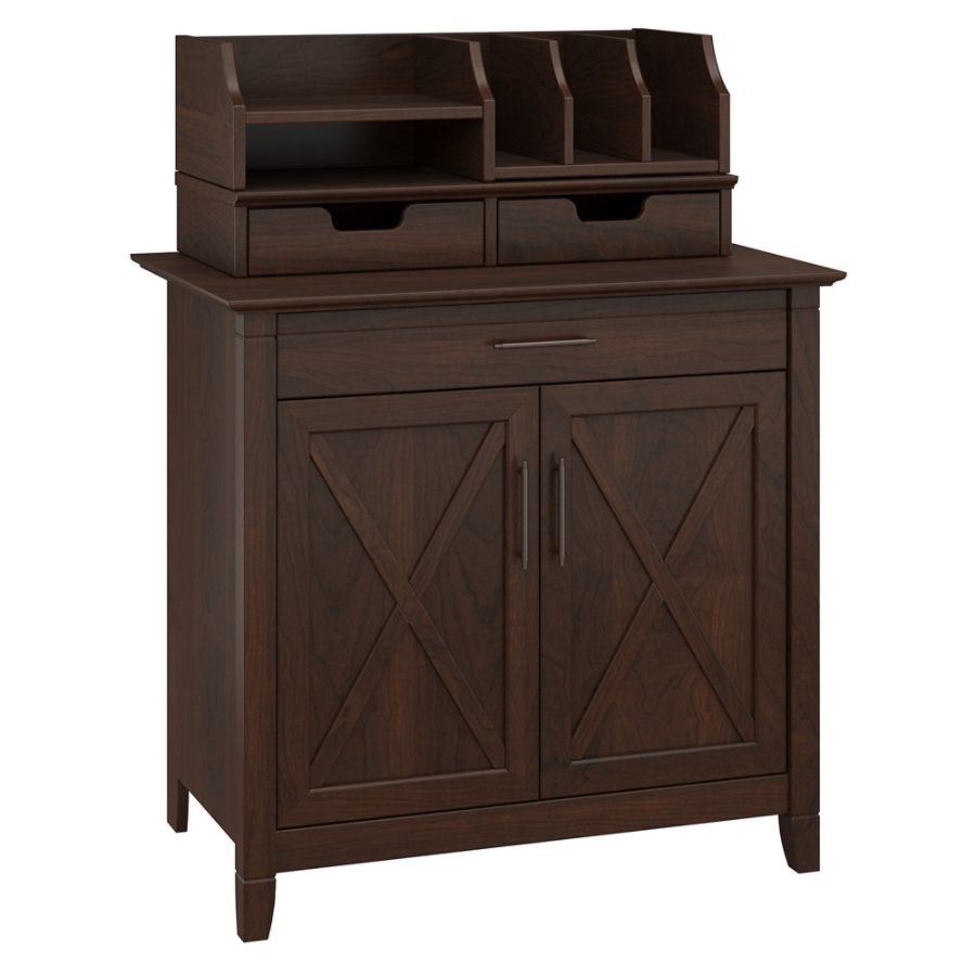 Bush Furniture Key West Laptop Storage Desk Credenza With Desktop