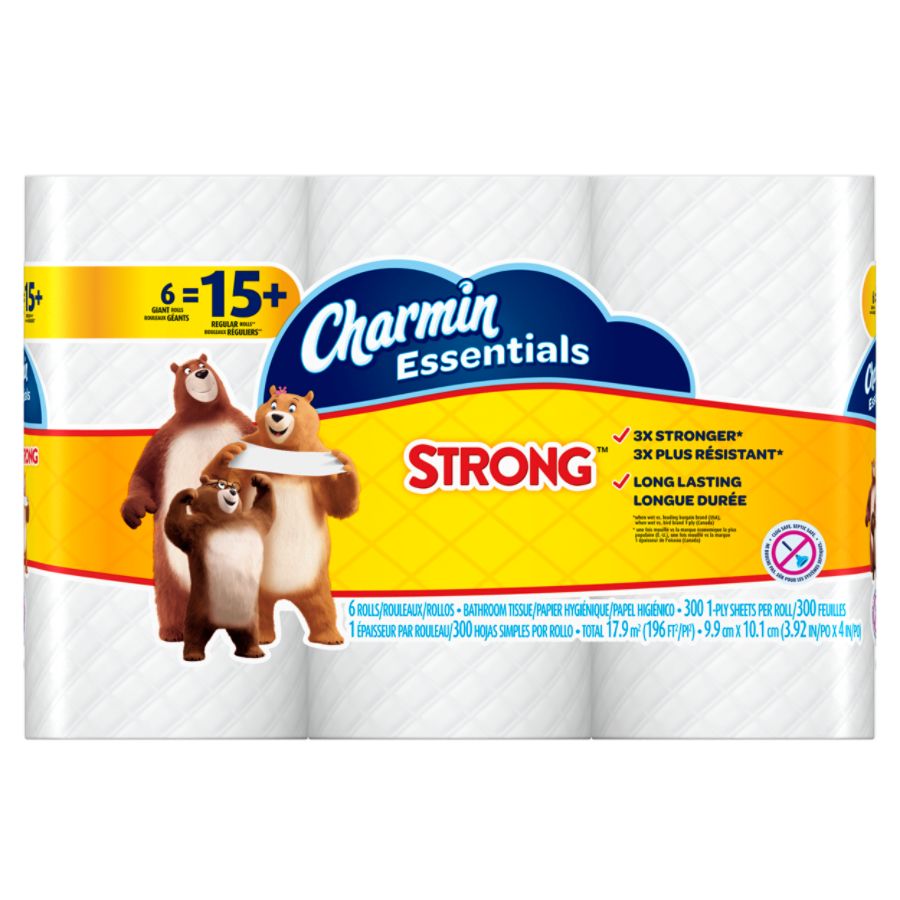 UPC 037000968924 product image for Charmin� Essentials Strong� 1-Ply Bathroom Tissue, White, 300 Sheets Per Roll, P | upcitemdb.com