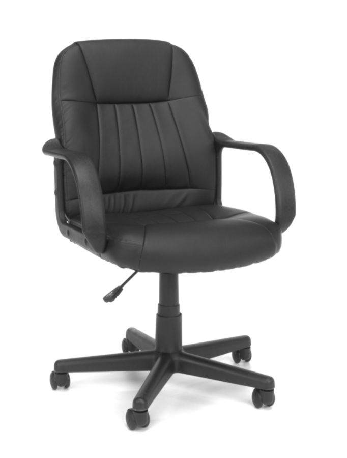 Ofm Essential Series Vinyl Mid Back Conference Chair Black Item 529973