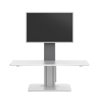 Workpro Perform Desk Riser By Humanscale Single Monitor White