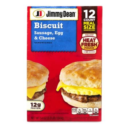Jimmy Dean Sausage Egg and Cheese Biscuit Breakfast Sandwiches 54.08 Oz ...