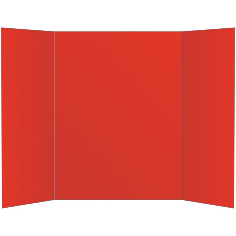 Office Depot� Brand 80% Recycled Tri-Fold Corrugate Display Board, 36" x 48", Red