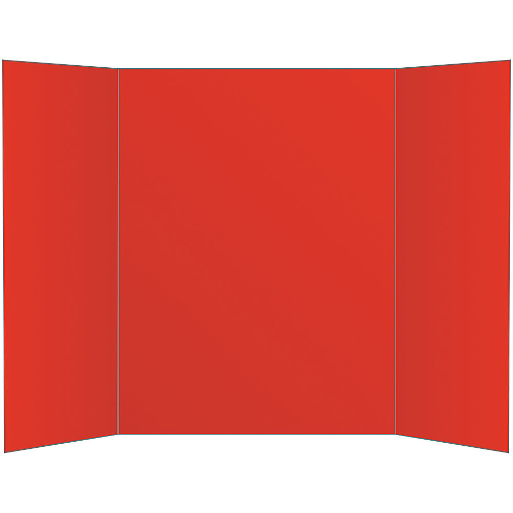 Office Depot� Brand 80% Recycled Tri-Fold Corrugate Display Board, 36" x 48", Red