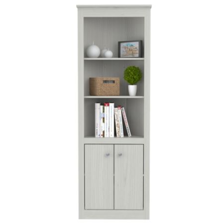 Inval 5 Shelf 2 Door Corner Bookcase 70 1516 H X 24 316 W X 13