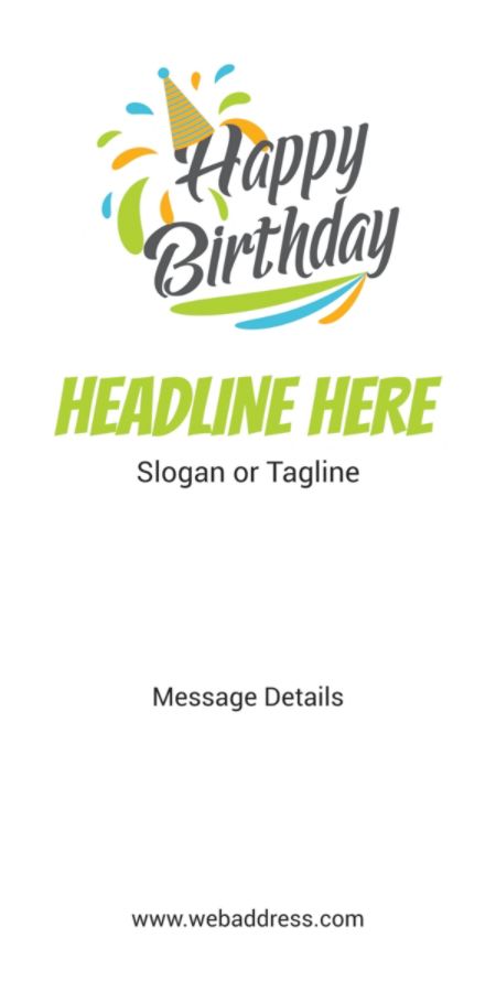 Custom Vertical Banner Birthday Cap Office Depot