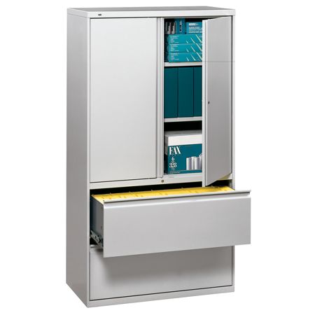 HON 800 Series Storage Cabinet With Lateral File 36 Wide ...