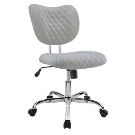 Brenton Studio Jancy Quilted Fabric Low Back Task Chair Gray - Office Depot