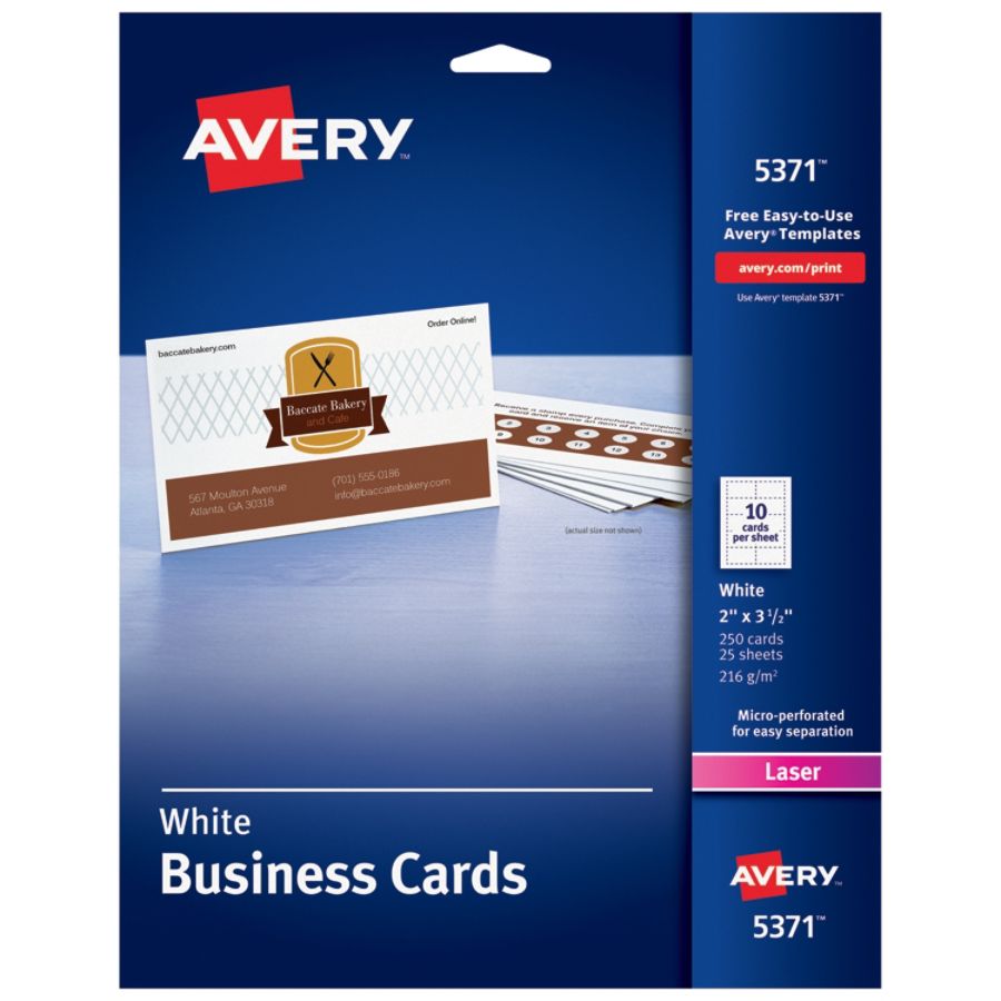 Avery Business Cards : Avery Inkjet Matte Business Cards - AVE8377 - Shoplet.com / Custom business cards by avery weprint.