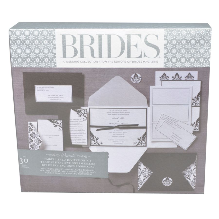 BRIDES Premium BlackWhite Invitation Kit 5 x 7 Pack Of 30 by Office ...