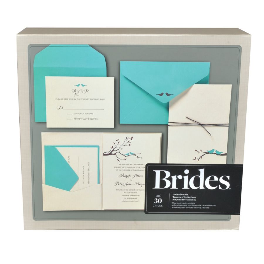 BRIDES Premium Invitation Kit 5 W x 7 H Love Birds Pack Of 30 by Office ...