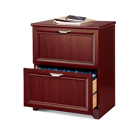 realspace® magellan 24"w 2-drawer lateral file cabinet, classic cherry item  # 544707