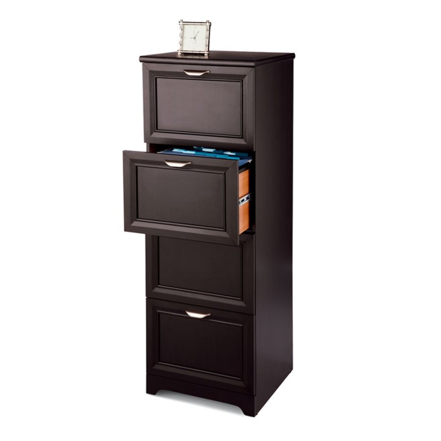 Realspace(R) Magellan Collection 4-Drawer Vertical File Cabinet, 54in.H x 18 3/4in.W x 19in.D, Espresso
