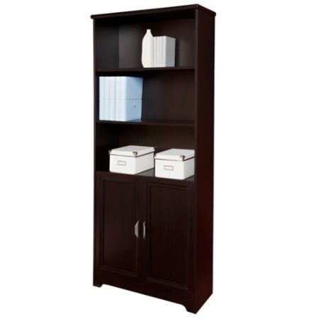 Realspace Magellan 5 Shelf Bookcase Espresso Office Depot