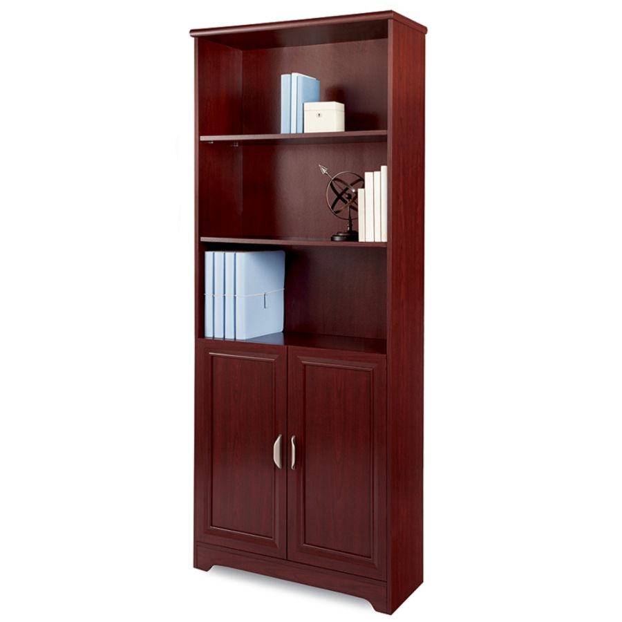 Realspace Magellan 5 Shelf Bookcase Cherry Office Depot