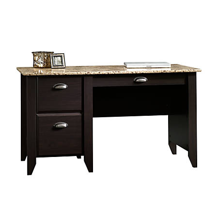 Sauder Samber Desk Granitejamocha Wood Office Depot