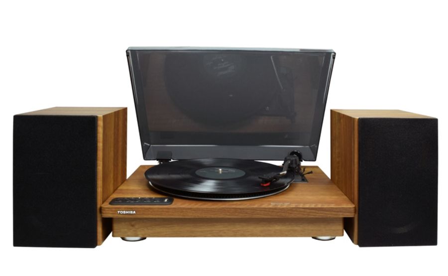 toshiba turntable with speakers