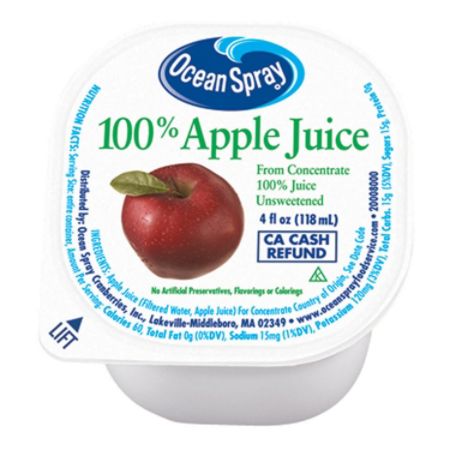 Ocean Spray Apple Juice 4 Oz Pack Of 48 Cups Item 5548896