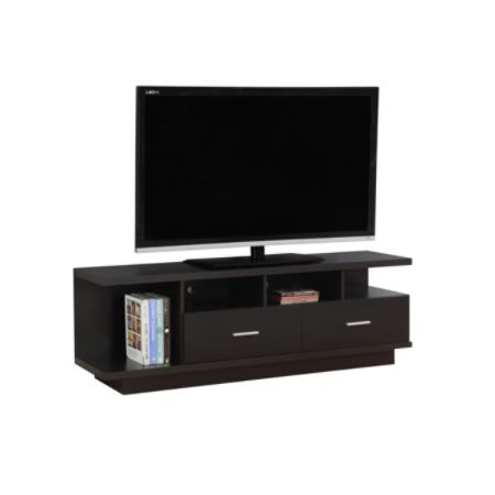 Monarch Specialties TV Stand Open Concept 2 Drawers For Flat Panel