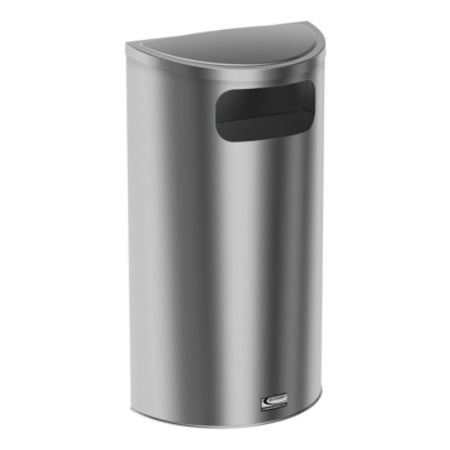 Suncast Commercial Accent Series Decorative Crescent Metal Trash