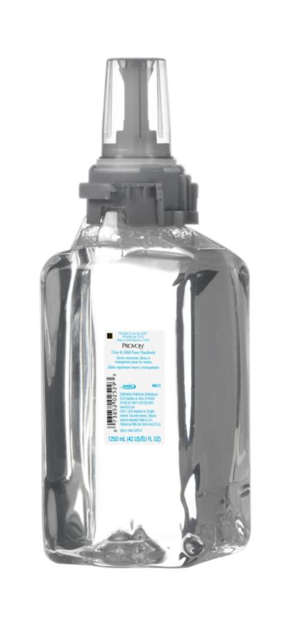 Provon ADX-12 Clear & Mild Foam Handwash Fragrance-free Scent - 42.3 fl oz (1250 mL) - Pump Bottle Dispenser - Kill Germs - Clear - Rich Lather, Dye-free, Bio-based - 3 / Each