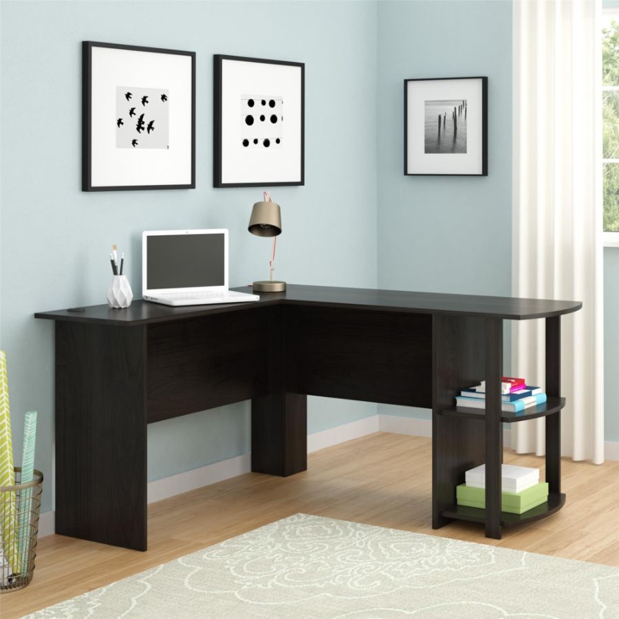 Ameriwood Home Dakota L Shaped Desk With Bookshelves ...