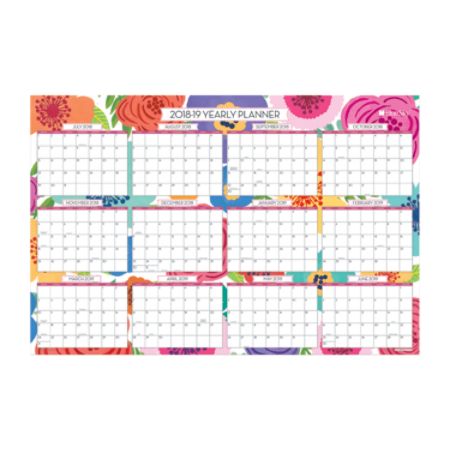 Blue Sky Dry Erase 18 Month Yearly Wall Calendar 24 x 36 Mahalo July
