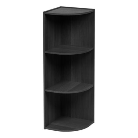 IRIS 35 H 3 Tier Corner Curved Shelf Black - Office Depot