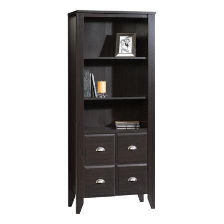 Sauder Shoal Creek 4 Shelf Bookcase Jamocha Office Depot